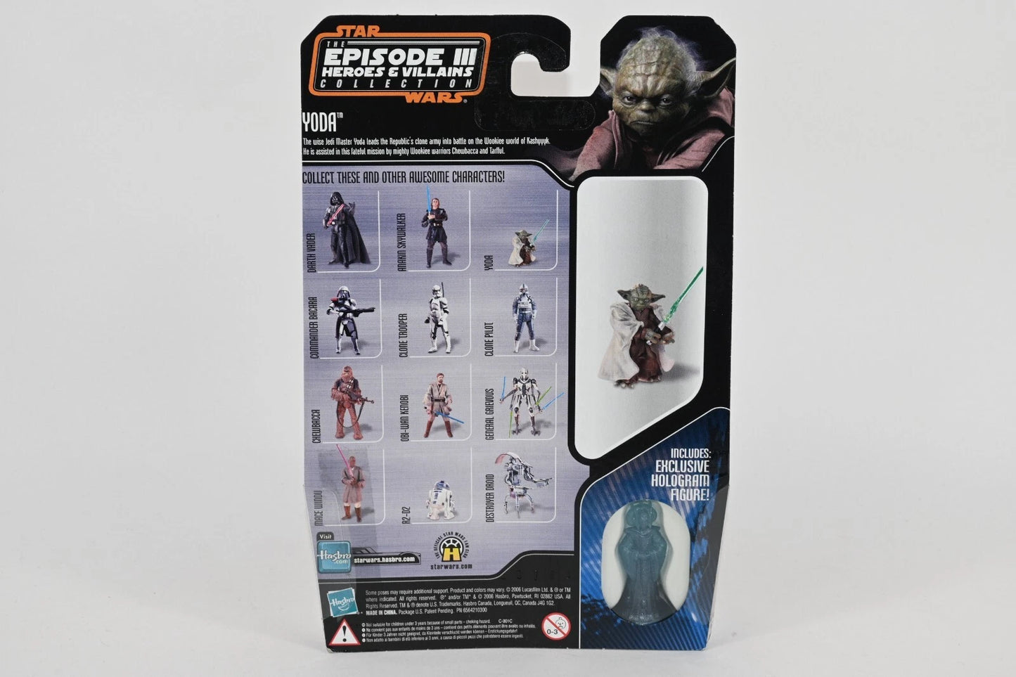 Hasbro 2006 Star Wars Heroes & Villains Collection Yoda Figure