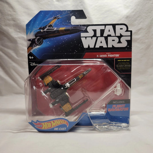 Hot Wheels Star Wars Poes X Wing Fighter with flight navigator New in Pack DJJ63