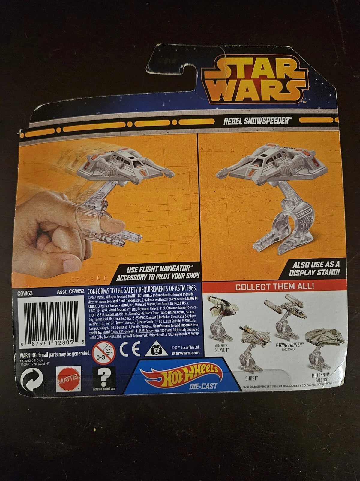 REBEL SNOWSPEEDER 2014 HOT WHEELS STAR WARS + Flight Navigator die-cast New! 4+