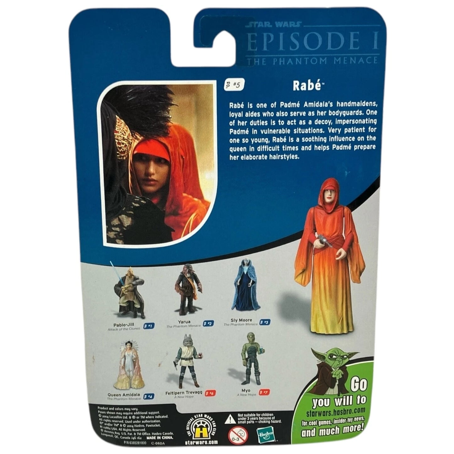 Star Wars Queen's Chambers Rabe Action Figure 2004 Hasbro New Sealed